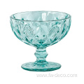 embossed small glass ice cream bowl dessert cups